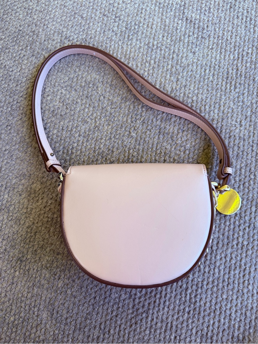 Stella McCartney Frayme Shoulder Bag Small Blush Pink Chain Link Trim $1,326 EUC - Picture 3 of 13